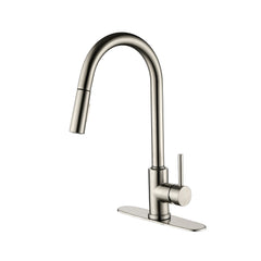 Stainless Steel Kitchen Sink Faucet With Pull-down Sprayer
