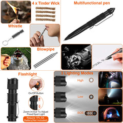 121Pcs Per Set Survival Kits Professional Emergency Survival Gear Tactical First Aid Kit Supplies For Outdoor Adventure Camping Hiking Hunting