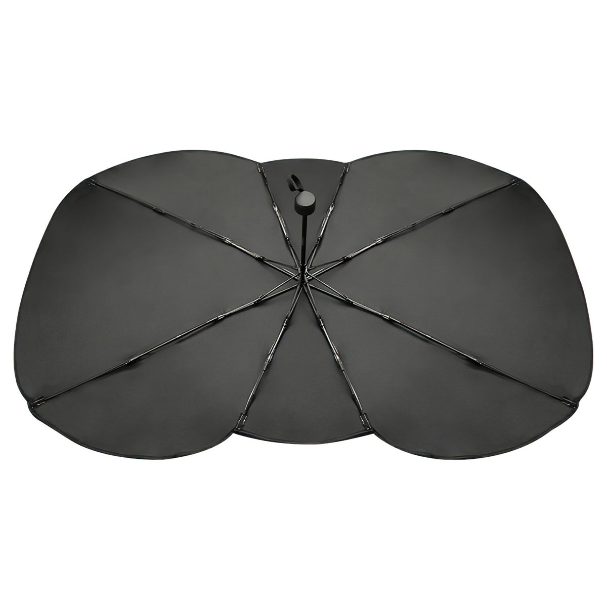 1Pc 57x33In Foldable Car Sun Umbrella Universal Sun Blocker Shield Shade Silver Titanium Sun Protector With Carry Bag For Car Truck SUV